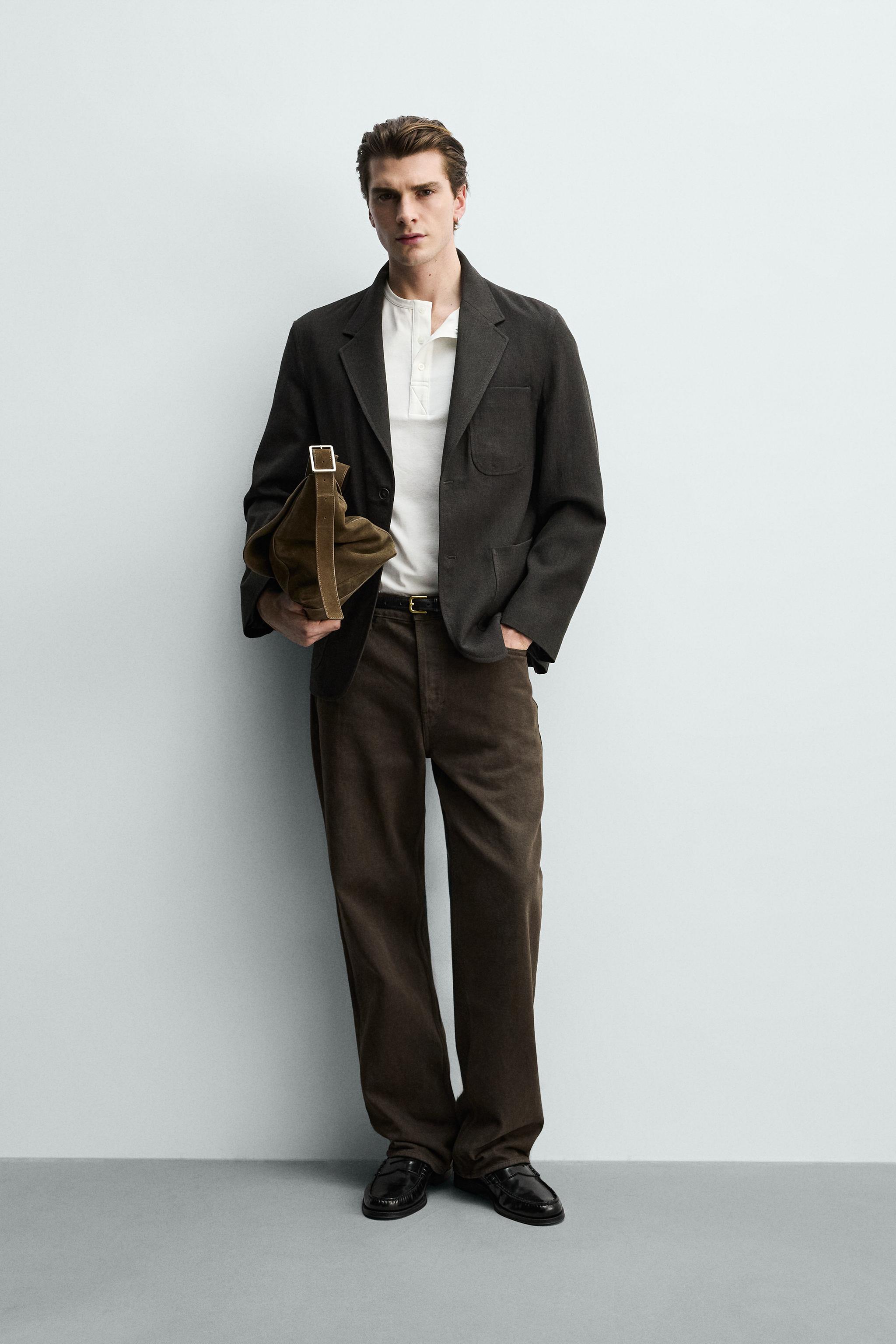 WOOL BLEND POCKET BLAZER